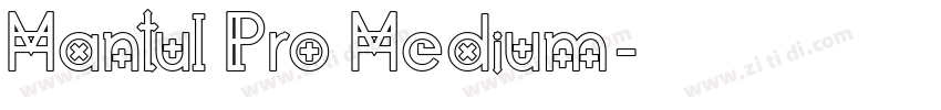 Mantul Pro Medium字体转换